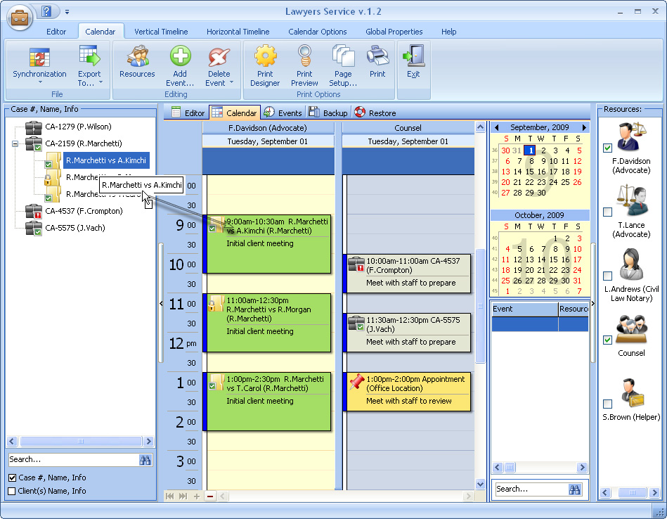 Click to view Lawyers Service 2.9 screenshot